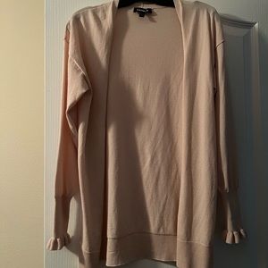 Light pink open cardigan